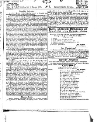 Fürther Tagblatt Sonntag 7. Januar 1872