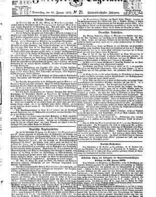 Fürther Tagblatt Donnerstag 25. Januar 1872