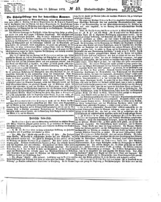 Fürther Tagblatt Freitag 16. Februar 1872