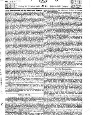 Fürther Tagblatt Samstag 17. Februar 1872