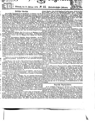 Fürther Tagblatt Mittwoch 21. Februar 1872