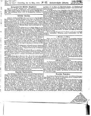 Fürther Tagblatt Donnerstag 14. März 1872