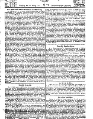 Fürther Tagblatt Samstag 23. März 1872