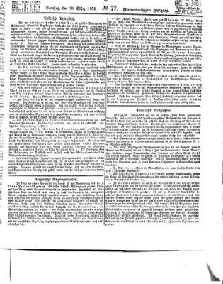 Fürther Tagblatt Samstag 30. März 1872