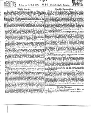 Fürther Tagblatt Freitag 19. April 1872