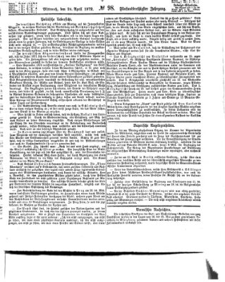 Fürther Tagblatt Mittwoch 24. April 1872