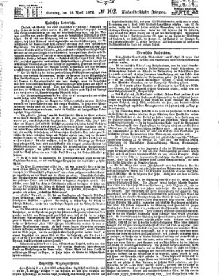 Fürther Tagblatt Sonntag 28. April 1872