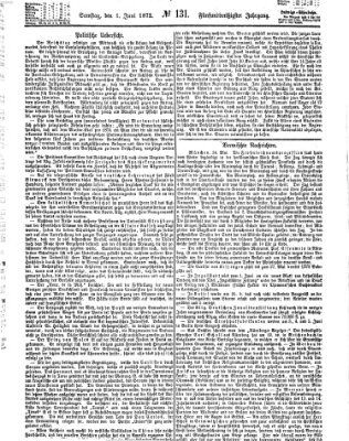 Fürther Tagblatt Samstag 1. Juni 1872