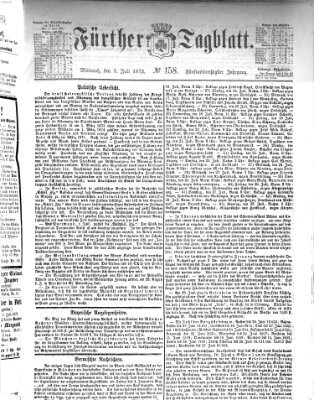 Fürther Tagblatt Mittwoch 3. Juli 1872