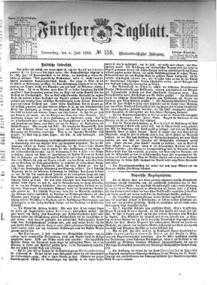 Fürther Tagblatt Donnerstag 4. Juli 1872