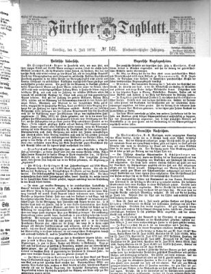 Fürther Tagblatt Samstag 6. Juli 1872