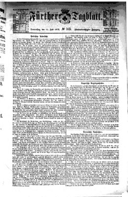 Fürther Tagblatt Donnerstag 11. Juli 1872