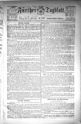 Fürther Tagblatt Sonntag 14. Juli 1872