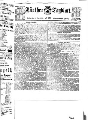 Fürther Tagblatt Dienstag 16. Juli 1872