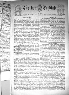 Fürther Tagblatt Mittwoch 17. Juli 1872