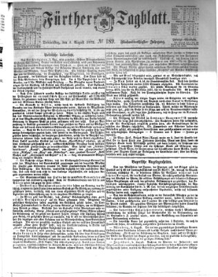 Fürther Tagblatt Donnerstag 8. August 1872