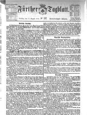 Fürther Tagblatt Samstag 17. August 1872