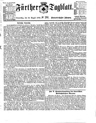 Fürther Tagblatt Donnerstag 22. August 1872