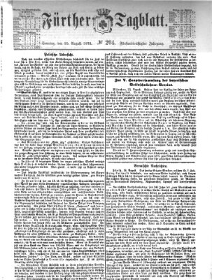 Fürther Tagblatt Sonntag 25. August 1872