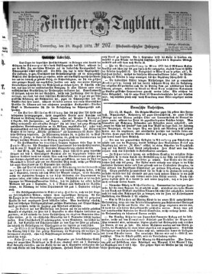 Fürther Tagblatt Donnerstag 29. August 1872