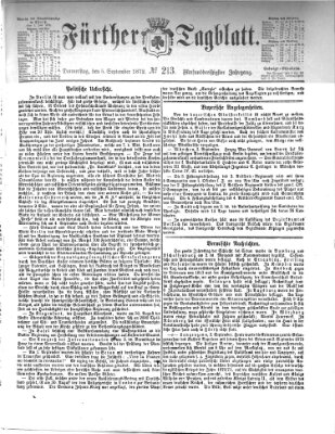 Fürther Tagblatt Donnerstag 5. September 1872