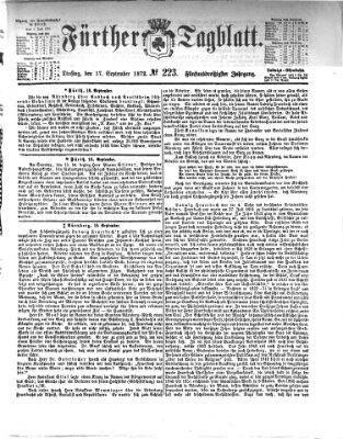 Fürther Tagblatt Dienstag 17. September 1872