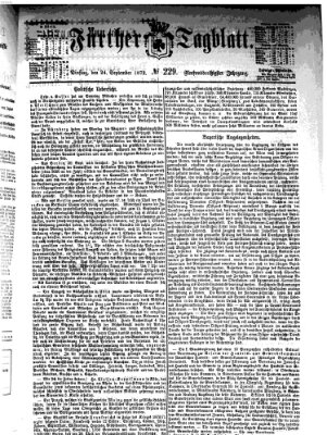 Fürther Tagblatt Dienstag 24. September 1872