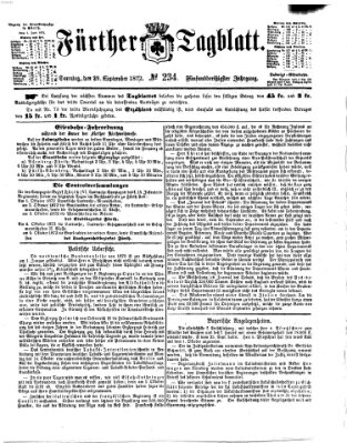 Fürther Tagblatt Sonntag 29. September 1872