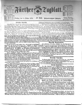 Fürther Tagblatt Dienstag 8. Oktober 1872