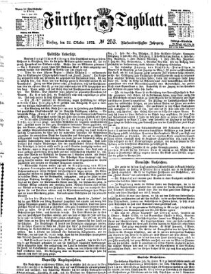 Fürther Tagblatt Dienstag 22. Oktober 1872