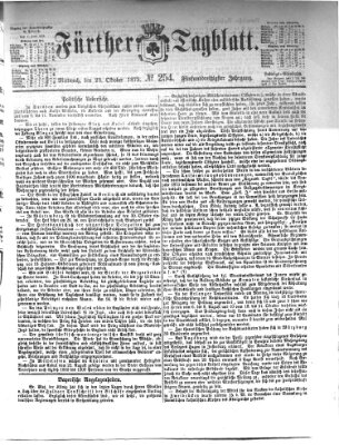 Fürther Tagblatt Mittwoch 23. Oktober 1872