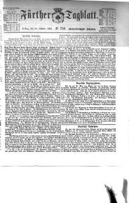 Fürther Tagblatt Freitag 25. Oktober 1872