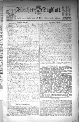 Fürther Tagblatt Samstag 26. Oktober 1872