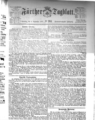 Fürther Tagblatt Sonntag 3. November 1872