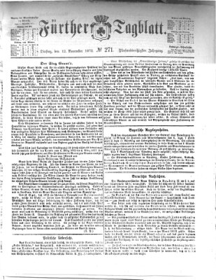 Fürther Tagblatt Dienstag 12. November 1872