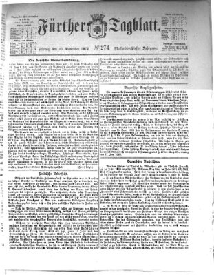 Fürther Tagblatt Freitag 15. November 1872