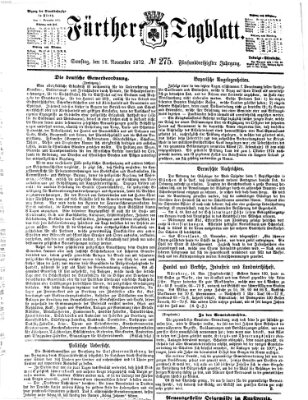 Fürther Tagblatt Samstag 16. November 1872