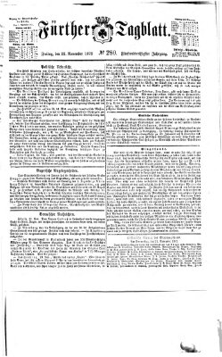 Fürther Tagblatt Freitag 22. November 1872