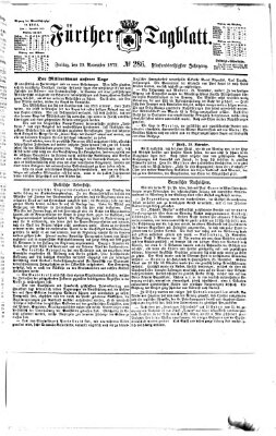 Fürther Tagblatt Freitag 29. November 1872