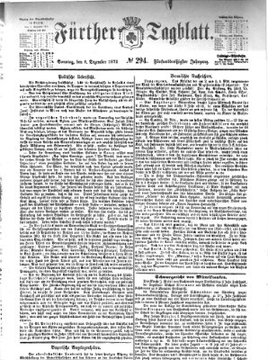 Fürther Tagblatt Sonntag 8. Dezember 1872