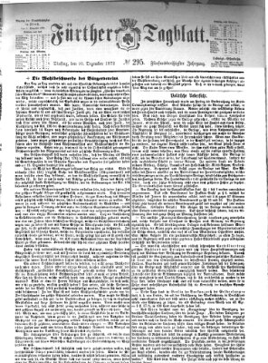 Fürther Tagblatt Dienstag 10. Dezember 1872