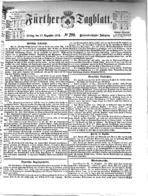 Fürther Tagblatt Freitag 13. Dezember 1872