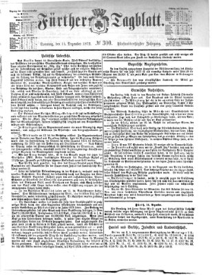 Fürther Tagblatt Sonntag 15. Dezember 1872