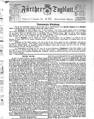 Fürther Tagblatt Dienstag 17. Dezember 1872