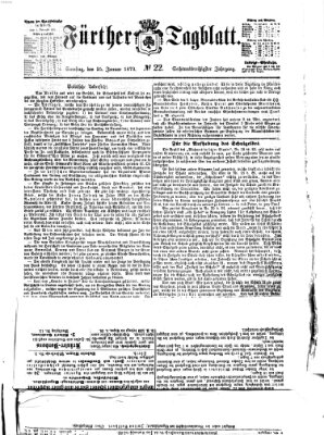 Fürther Tagblatt Samstag 25. Januar 1873