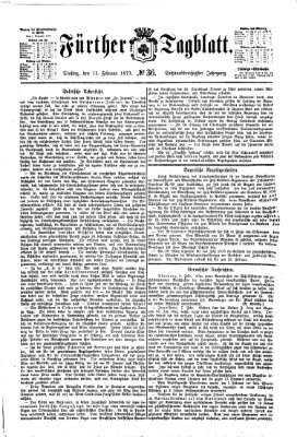 Fürther Tagblatt Dienstag 11. Februar 1873