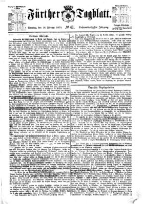 Fürther Tagblatt Sonntag 16. Februar 1873