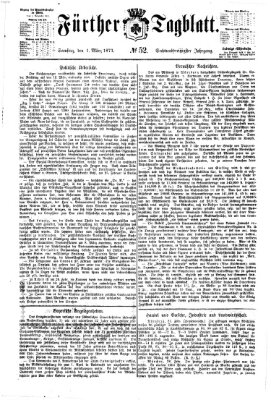 Fürther Tagblatt Samstag 1. März 1873