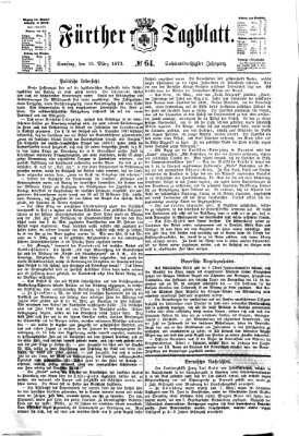 Fürther Tagblatt Samstag 15. März 1873