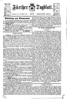 Fürther Tagblatt Sonntag 23. März 1873